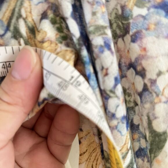 Zimmermann Womens Floral Button-Up Blouse Collared Neck Long Sleeve Multi Size 1 - Picture 14 of 14